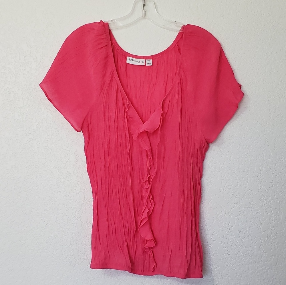 Pink Crepe Texture Top